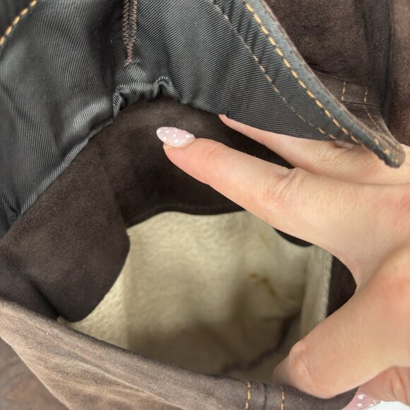 The Leather Shop Vintage Brown Suede Jacket Mens Size 46 Western Rustic *Read - Picture 8 of 16